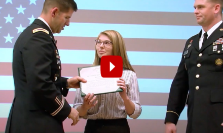 Ship student receives Army award for public service